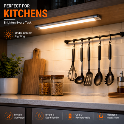 3-in-1 Smart Motion Sensor LED Light | 30-Day Battery