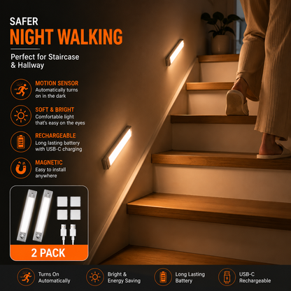 3-in-1 Smart Motion Sensor LED Light | 30-Day Battery