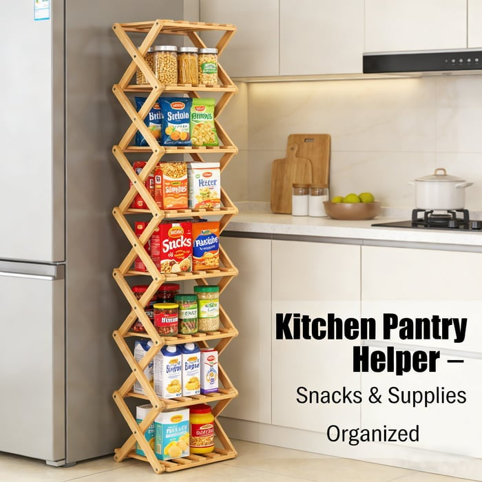 Durable Foldable Bamboo Shoe Rack