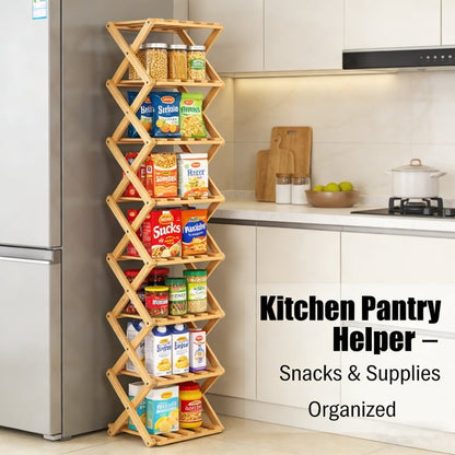 Durable Foldable Bamboo Shoe Rack
