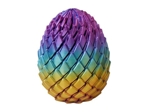 3D Printed Twisty Fidget Dragon Scale Egg